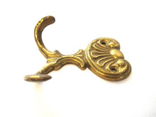 1 (ONE) Brass Towel hook, Kitchen hook, Solid brass coat hook.