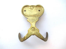1 (ONE) Brass Towel hook, Kitchen hook, Solid brass coat hook.