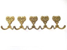 1 (ONE) Brass Towel hook, Kitchen hook, Solid brass coat hook.
