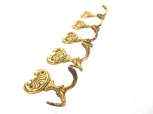 1 (ONE) Brass Towel hook, Kitchen hook, Solid brass coat hook.