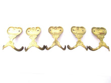 1 (ONE) Brass Towel hook, Kitchen hook, Solid brass coat hook.