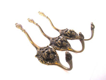 Set of 3 Lion Wall hooks - Coat hooks. Decorative animal storage solution, coat hangers.
