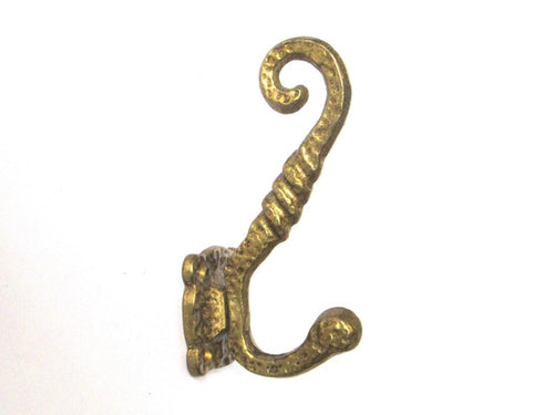 Brass Ornate Wall hook, Coat hook. Coat rack supply, storage solutions.