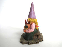 UpperDutch:Gnomes,New born, Breastfeeding Gnome figurine, Rien Poortvliet 'Catherine with baby's '. Twin gift