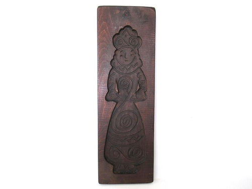 Wooden cookie mold. Wooden Dutch Folk Art Cookie Mold. speculaas plank, speculoos.