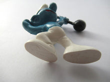 Smurf weight lifter, Dumbells, Schleich, Peyo, Pvc figurine.