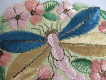 UpperDutch:Sewing Supplies,Applique, 1930s vintage embroidered dragonfly applique. Sewing supply. Applique, Crazy quilt.