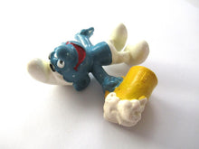 Smurf with beer, Schleich, Peyo, Pvc figurine.