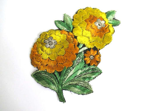 UpperDutch:Sewing Supplies,Antique Applique, Flower Applique, 1930s embroidered applique. Sewing supply.