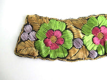 UpperDutch:Sewing Supplies,Trim Applique, 1930s floral embroidered applique. Sewing supply.