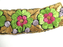 UpperDutch:Sewing Supplies,Trim Applique, 1930s floral embroidered applique. Sewing supply.