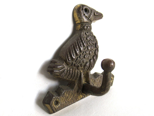 UpperDutch:Hooks and Hardware,Antique Duck, Bird, Solid Brass Wall hook Coat hook, Kitchen hook, Towel hook.