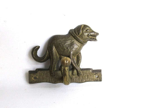 UpperDutch:Hooks and Hardware,Antique Dog, Solid Brass Wall hook Coat hook, Kitchen hook, Towel hook.
