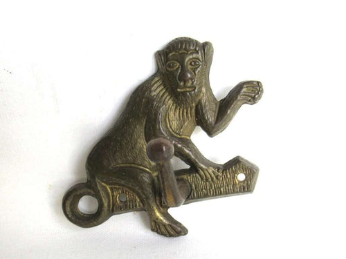 UpperDutch:Hooks and Hardware,Antique Monkey Hook, Solid Brass Wall hook Coat hook, Kitchen hook, Towel hook.