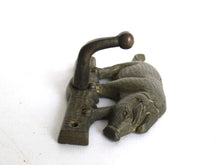 UpperDutch:Hooks and Hardware,Antique Pig Hook, Solid Brass Wall hook Coat hook, Kitchen hook, Towel hook.