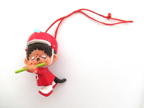 Sekiguchi Monchichi PVC Figurine, Marching band, Flute, Japan 1979.
