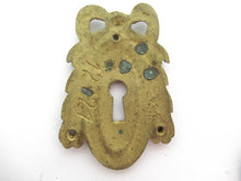 Antique Escutcheon, bow, keyhole cover, Restoration hardware.