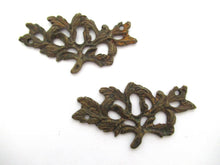 Antique ornate brass escutcheon, keyhole cover, cabinet hardware, furniture applique.