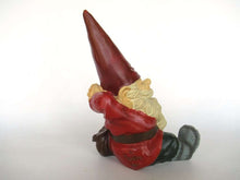 UpperDutch:Gnomes,Gnome Figurine, Gnome Lying down after a design by Rien Poortvliet, David the Gnome.
