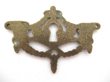 1 (ONE) Antique Keyhole cover, Rams Head, Brass escutcheon, keyhole frame, plate, goat, ram.