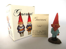Miniature Gnome figurine, Lukas, Klaus Wickl 1993, Enesco, Rien Poortvliet, Miniature collectible gnomes.
