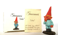 Miniature Gnome figurine, Lukas, Klaus Wickl 1993, Enesco, Rien Poortvliet, Miniature collectible gnomes.