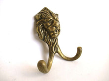 UpperDutch:Hooks and Hardware,Brass Lion Head Coat hook Wall hook Solid Brass. Decorative animal storage solution, coat hanger.