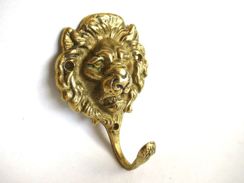 UpperDutch:Hooks and Hardware,Vintage Lion Head Coat hook, Wall hook, Lion Coat Hook.