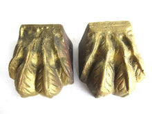 UpperDutch:Hooks and Hardware,Set 2 pcs Brass Lion Paws, Solid Brass Claws, Cabinet Hardware, Foot.