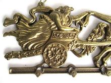 UpperDutch:Home and Decor,Stunning Equestrian Horses, Antique Brass wall hanging, Chariot and Horses. Wall rack, Key Holder.