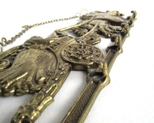UpperDutch:Home and Decor,Stunning Equestrian Horses, Antique Brass wall hanging, Chariot and Horses. Wall rack, Key Holder.
