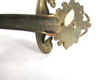 UpperDutch:Hooks and Hardware,1 (ONE) Antique Coat hook, Wall hook, Solid Brass Ornate Victorian style hook, made in Italy.