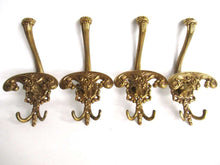 UpperDutch:Hooks and Hardware,1 (ONE) Antique Coat hook, Wall hook, Solid Brass Ornate Victorian style hook, made in Italy.