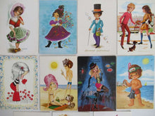 UpperDutch:Postcards,Retro Postcards, Set of 11 Used Vintage Cards 1970s.