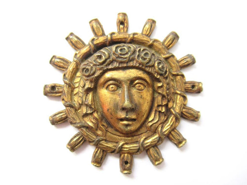 1 (ONE) Antique Brass embellishment, furniture applique, pediment.