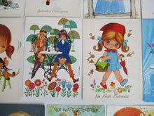 UpperDutch:Postcards,Retro Postcards Seventies, Set of 11 Used Vintage Cards 1970s.