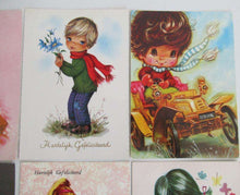 UpperDutch:Postcards,Vintage Postcards Seventies, Set of 11 Used Retro Cards 1970s.
