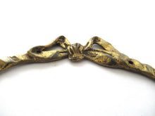 1 (ONE) Brass Antique Ornament Furniture Mount Applique. Bow, Decoration mount, Authentic hardware, restoration supplies