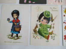 UpperDutch:Postcards,Vintage Postcards Seventies, Set of 11 Used Retro Cards 1970s.