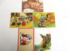 UpperDutch:Gnomes,Set of 5 Postcards / Cards Rien Poortvliet, David the Gnome.