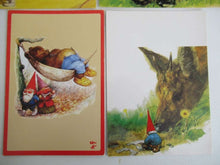 UpperDutch:Gnomes,Set of 5 Postcards / Cards Rien Poortvliet, David the Gnome.