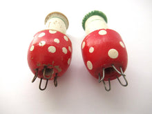 Set of 2 Wooden Mushroom Knitting Dolls, Knitting Nancy, French Knitting, Bobbin Doll, Mushroom.