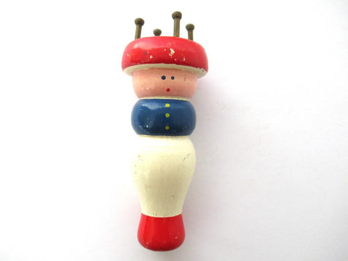 Vintage Wooden Knitting Doll, Knitting Nancy, French Knitting, Bobbin Doll, Sewing supply.