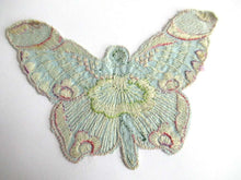 UpperDutch:Sewing Supplies,Fairy, Antique Applique, butterfly applique, 1930s embroidered applique. Vintage patch, sewing supply, crazy quilt, antique.
