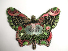 UpperDutch:Sewing Supplies,Fairy, Antique Applique, butterfly applique, 1930s embroidered applique. Vintage patch, sewing supply, crazy quilt, antique.