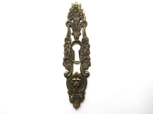 Lion Head Keyhole Cover, escutcheon, keyhole frame, victorian style.
