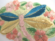 UpperDutch:Sewing Supplies,Dragonfly Applique 1930s vintage embroidered dragonfly applique. Vintage patch, sewing supply. Applique, Crazy quilt.