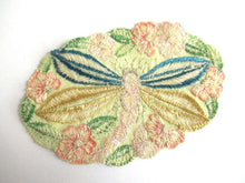 UpperDutch:Sewing Supplies,Dragonfly Applique 1930s vintage embroidered dragonfly applique. Vintage patch, sewing supply. Applique, Crazy quilt.