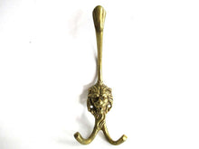 UpperDutch:Hooks and Hardware,Brass Lion Head Wall hook / Coat hook. Decorative animal storage solution, coat hanger. Ornate wall fixtures.