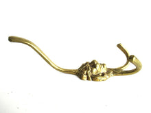UpperDutch:Hooks and Hardware,Brass Lion Head Wall hook / Coat hook. Decorative animal storage solution, coat hanger. Ornate wall fixtures.